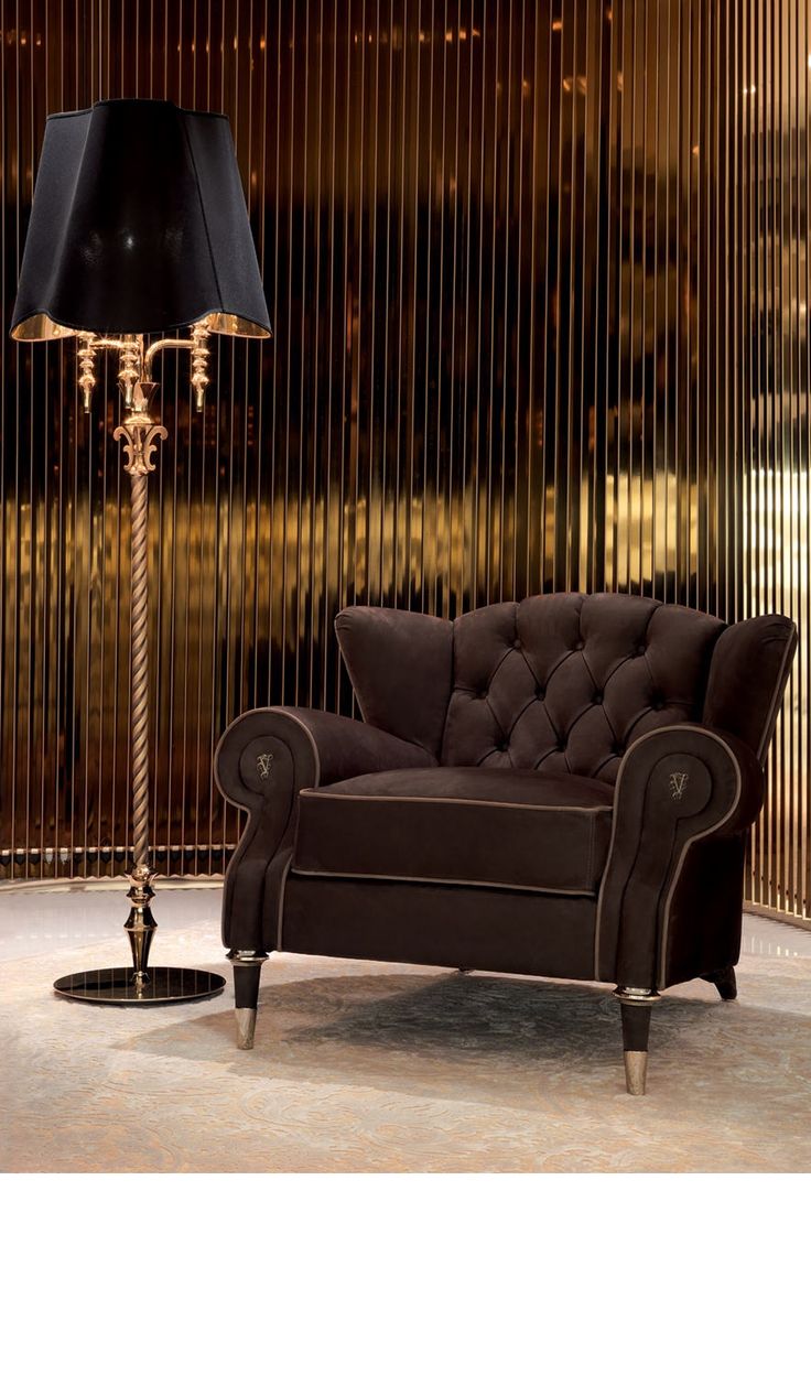 luxury lamps. contemporary dark armchair. luxury furniture. interior design WCIXIIP
