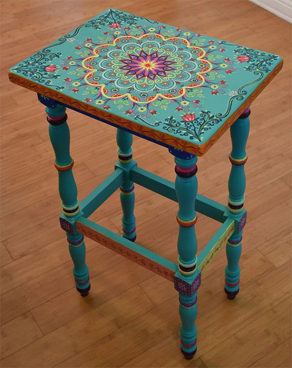 made to order. sold. this is an example. hand painted furniture, boho YJWKXPC