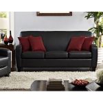 mainstays faux leather sofa, black BZTDUKL