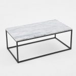 marble coffee table box frame coffee table - marble/antique bronze RHDQIKL