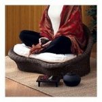 meditation space - gaiam rattan meditation chair ( i would YLDRQXQ