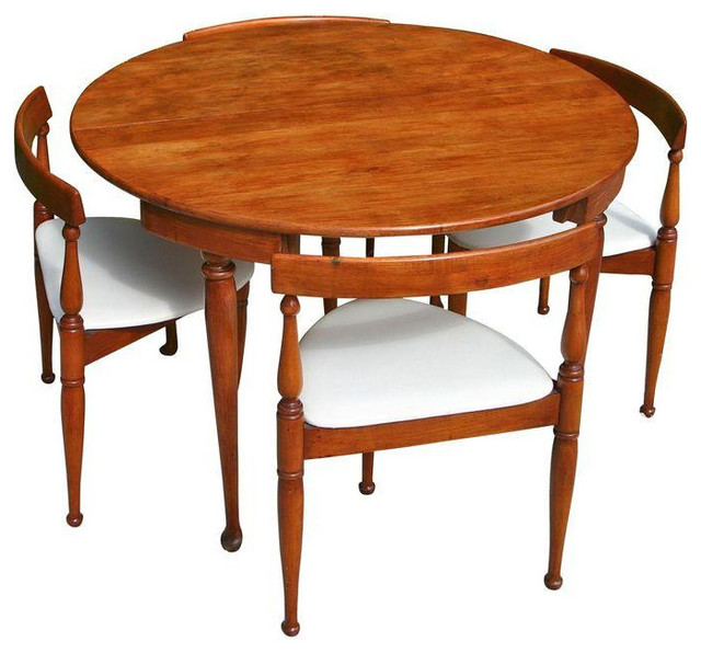 mid-century modern game table and four chairs midcentury-game-tables MKOFHWI