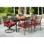 middletown 7-piece patio dining set with chili cushions NYLRTUC