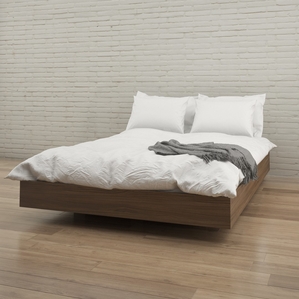 modern bed frames 346031 alibi queen size platform bed (walnut) VAREVIR