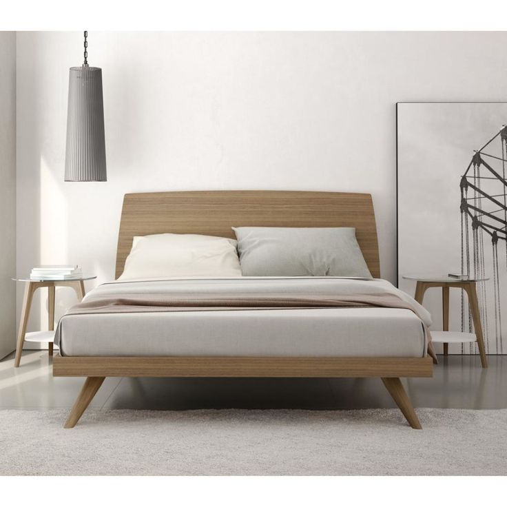 modern bed frames bedroom. modern mid century natural color walnut king size platform bed.  amazing UBYRJXX