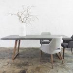 modern dining table how to match dining chairs with a designer table ITGZCOX