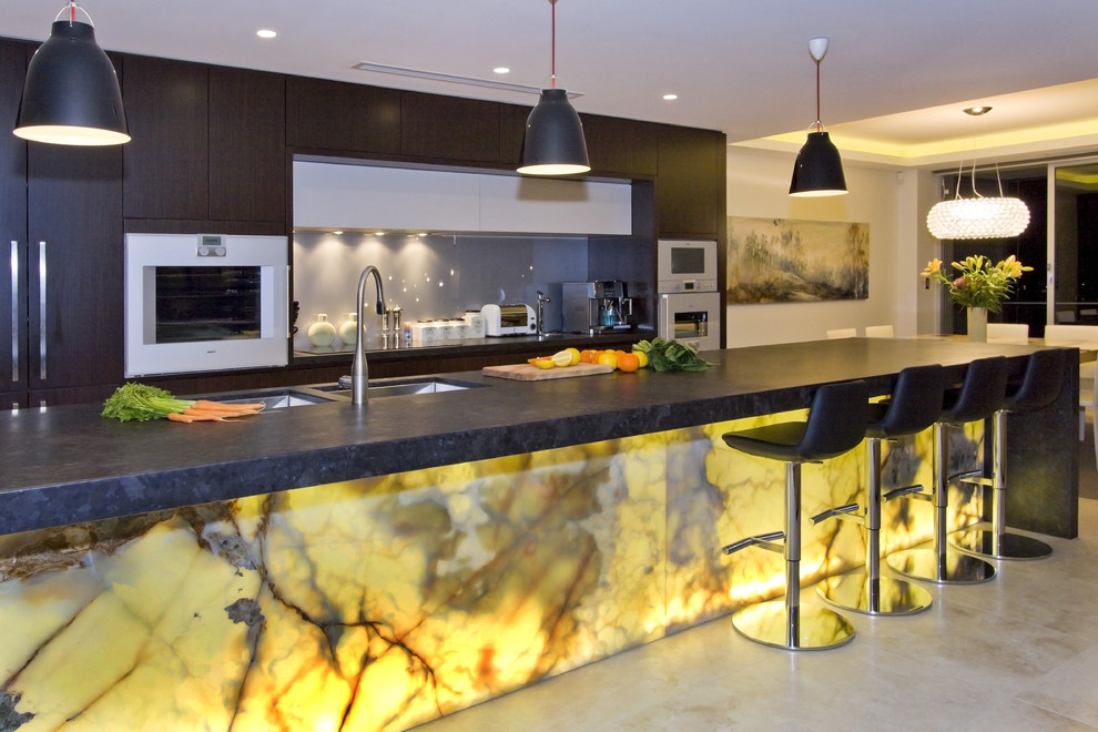 modern kitchen design the glowing marble kitchen design LRYYABY
