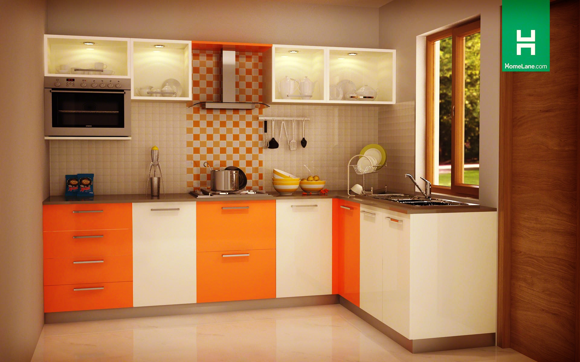 modular kitchen condor exquisite l-shaped kitchen ODFSTVG
