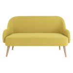 momo saffron yellow fabric 2 seater sofa IPBQNXB