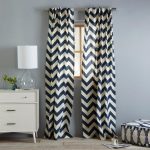 navy blue and white chevron curtains | window treatments - cotton canvas HICZBFW