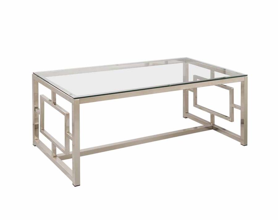 occasional group contemporary metal coffee table with glass table top u0026  geometric FKXJZZC