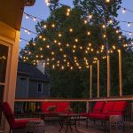 outdoor patio lights hang patio lights across a backyard deck, outdoor living area or patio. KZVQLJZ