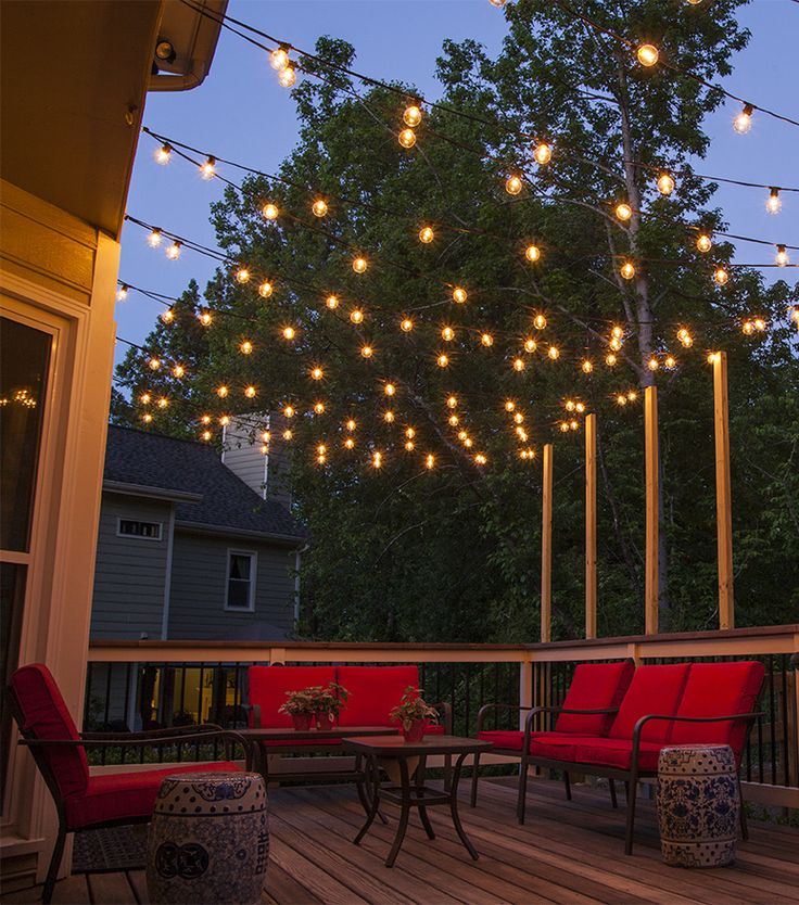 Lighten your patio area with outdoor
  patio lights.