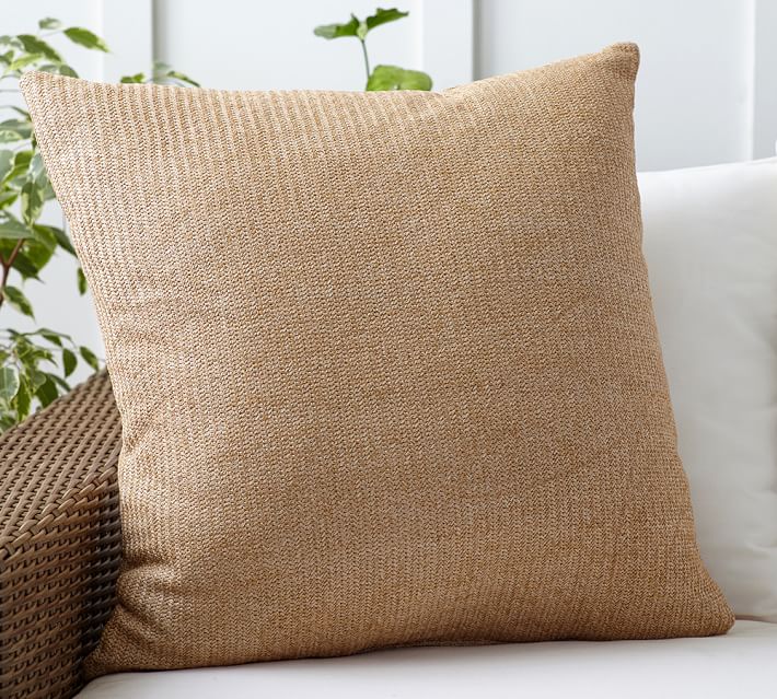 outdoor pillows faux natural fiber indoor/outdoor pillow | pottery barn ILSZWEY