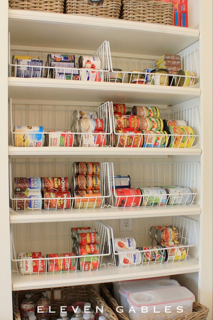 Pantry storage eleven gables butleru0027s pantry canned food organization BARPWAO