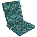patio chair cushions garden treasures damask high back patio chair cushion for high-back chair QRFLHFW