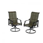 patio chairs statesville padded sling swivel patio dining chair ... PKINRLX
