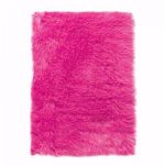 pink rugs faux sheepskin hot pink 4 ft. x 6 ft. area rug ZEGUKIH