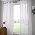 plain voile curtain panel, ring top heading, eyelet voile curtains, ready  made HZAGZFV
