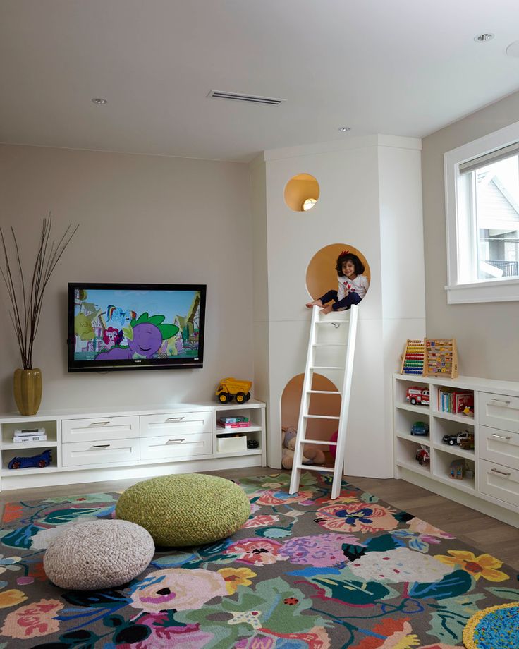 playroom rugs kids playroom, large floral area rug, knit poufs, custom kids play house GOSUUAK