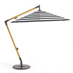 premium sunbrella® wooden cantilever umbrella - stripe TPMKUYC