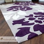 purple rugs grey purple and cream modern new luxury rug PUJOEKQ