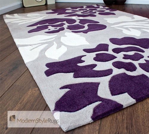 purple rugs grey purple and cream modern new luxury rug PUJOEKQ
