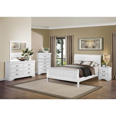 queen bedroom sets white 6-piece queen bedroom set - mayville GDWUNAK