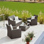 rattan effect garden furniture buy collection bali rattan effect brown 4 seater patio set at argos.co.uk - JYTNQVX
