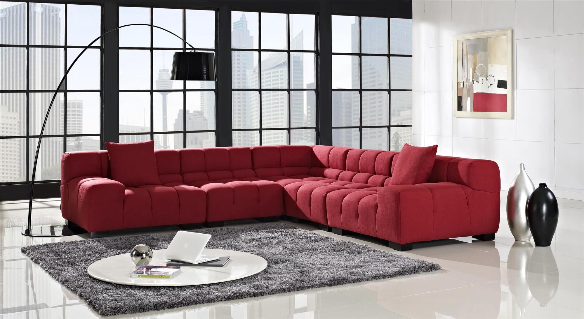 red sectional sofa 18 stylish modern red sectional sofas TJCZCXG