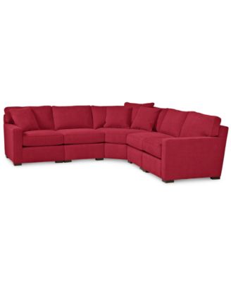 red sectional sofa radley 5-piece fabric sectional sofa: custom colors BMTWATZ