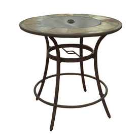 round patio table allen + roth safford 40-in w x 40-in l 4-seat CDPOSPX