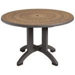 round patio table grosfillex us715037 - havana table and base- 48 QLNDIKK