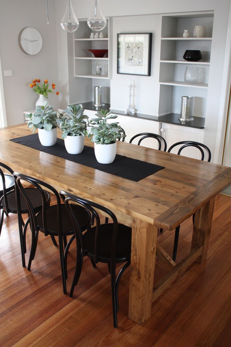 rustic dining table pairs with bentwood chairs POBORAC