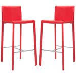 safavieh home furniture enzo 30-inch red bar stools, set of 2 YTGRPWA