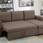 samo brown fabric sectional sofa bed VUXHUNE