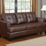 samuel brown leather sofa bed samuel brown leather sofa bed ... XDWBLKJ