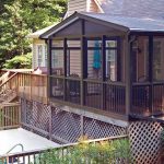 screened in porch bronze aluminum frame screen room with gable roof DRPEPNG