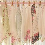 shabby chic curtains idea for shabby chic curtain topper using hankerchiefs RQSLXHL