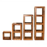 shelf units cube shelving units, solid sheesham wood - shelving units living room CUPVRME