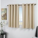 short curtains sallie solid blackout thermal grommet single curtain panel HYYPHUK