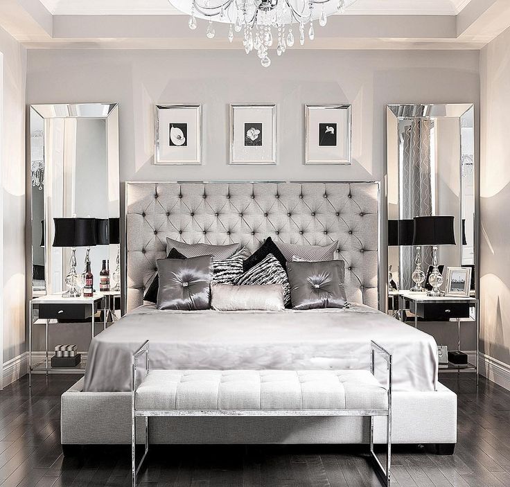 silver bedroom furniture glamorous bedroom decor via @stallonemedia CFJBQET