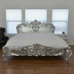 silver bedroom furniture rococco queen bed silver furniture, silver, bedroom TTUCUHR