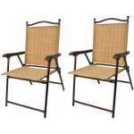 sling black outdoor chairs, bamboo, set of 2 OXXEXXN