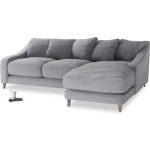 small corner sofa large right hand oscar chaise sofa in dove grey wool ... DCZNPPJ