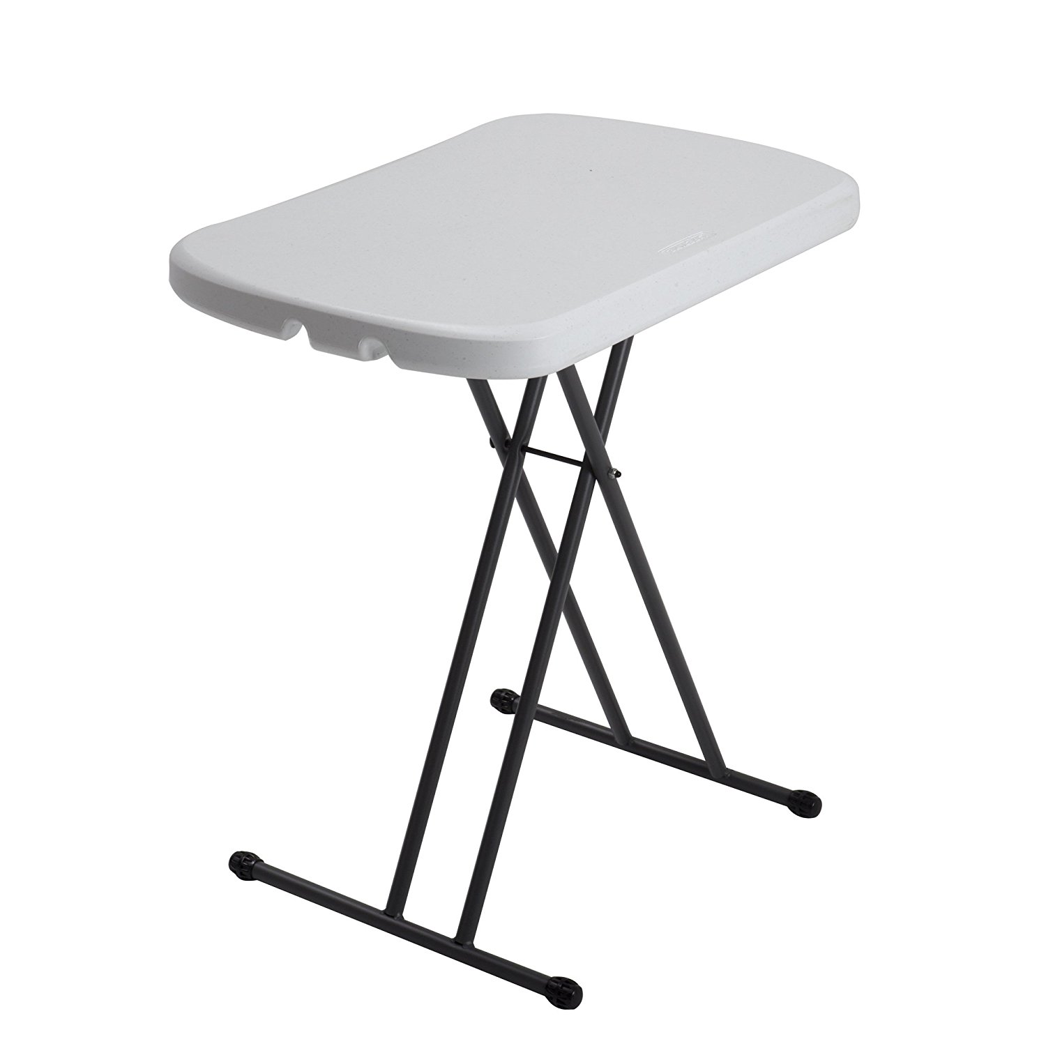 small folding table amazon.com: lifetime 80251 height adjustable folding personal table, 26  inch, white granite: LMPQSLX