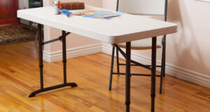 small folding table lifetime 4u0027 adjustable folding table, white granite ICKHAUR