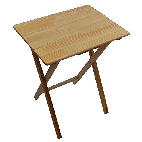 small folding table unibos rubberwood folding wooden tv table with wood pine finish - ideal for LBGWDCH