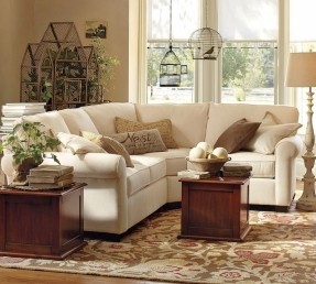 small sectional sofas buchanan curved 3-piece small sectional with wedge #potterybarn DBBRNJP