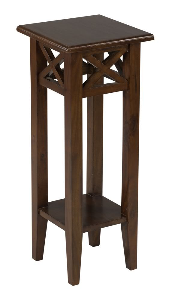 small tables small wood tall table | tall medium brown pedestal accent country style JWPOVUB